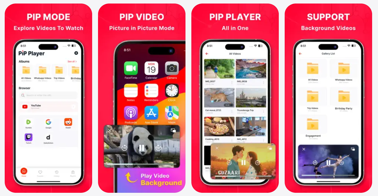 PiP Video Player — App Store screenshots